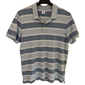 Brooks Brothers Polo‎ Shirt Mens XL Blue White Stripes Embroidered Logo Casual